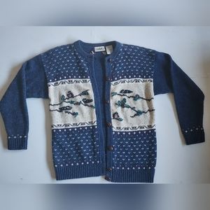 Northern reflections blue sweater long sleeve crew neck